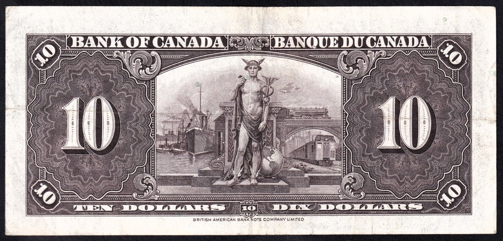 Canada 1937 $10 Ten Dollar Banknote Coyne - Towers L/T 9932755