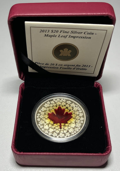 2013 Canada $20 .9999 Silver Maple Leaf Impression Proof Coin