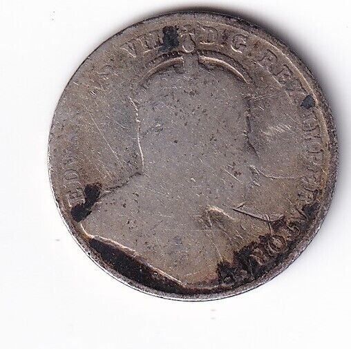 Canada 1908 10c Ten Cents King Edward .925 Silver