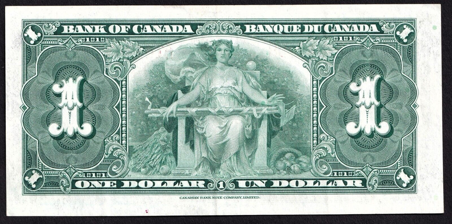 Canada 1937 $1 One Dollar Banknote Gordon - Towers Z/L 1447338