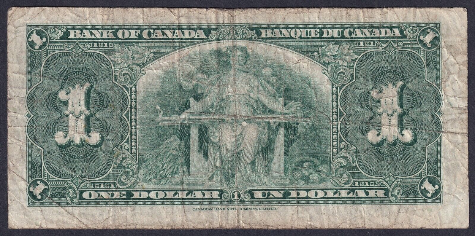 Canada 1937 $1 One Dollar Banknote Coyne - Towers