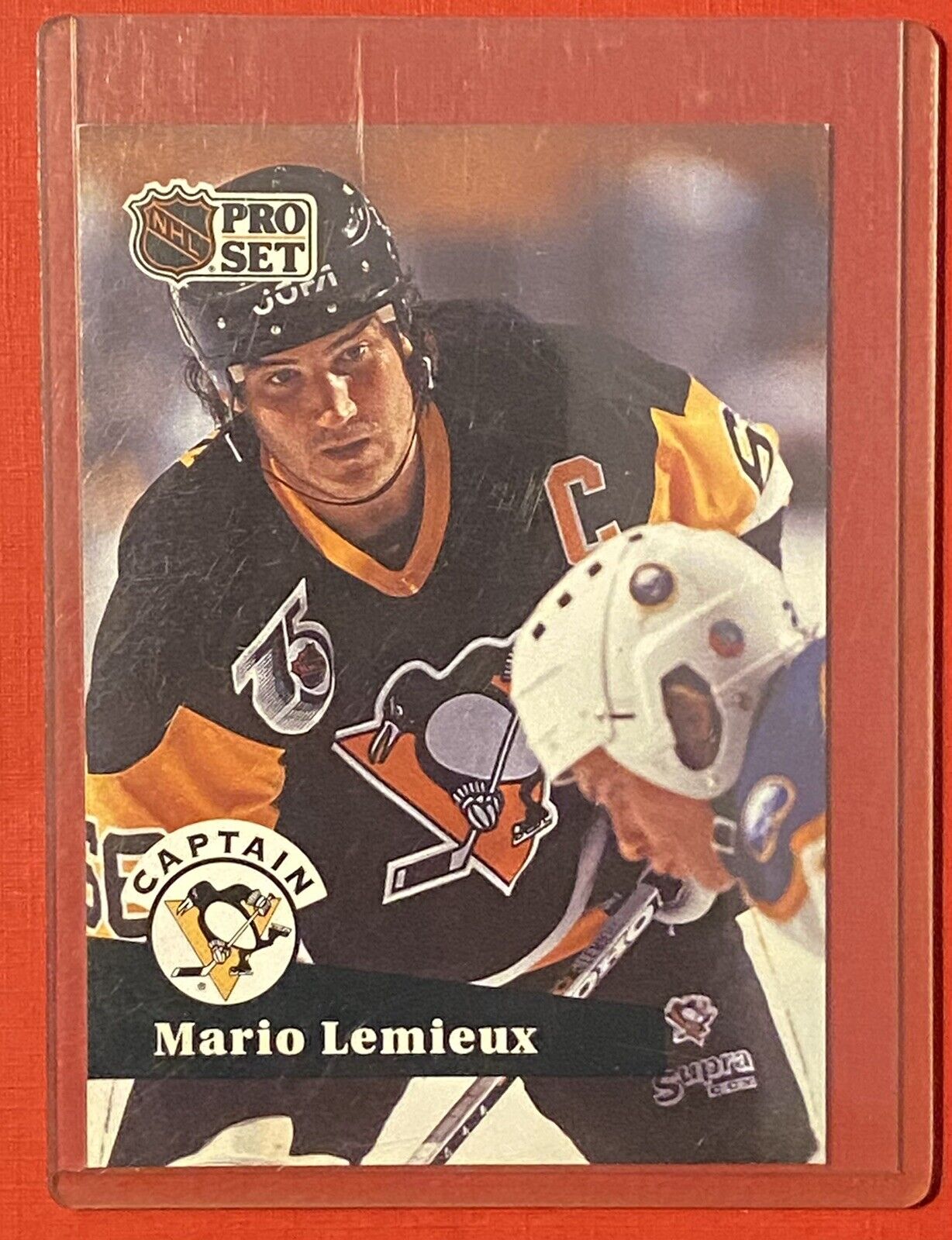 1991-92 NHL Pro Set MARIO LEMIEUX #581 Pittsburgh Penguins