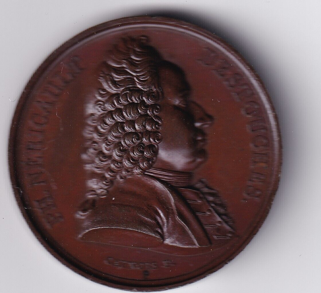 France 1816 Philippe Nericault Destouches by Caunois 42 mm Lots Of Details