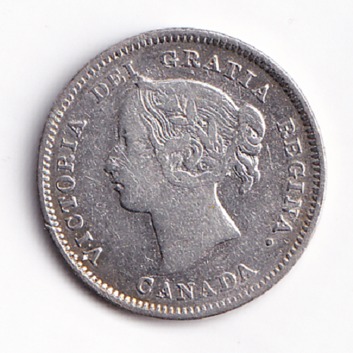 Canada 1901 5C 5 Cent VF Queen Victoria .925 Silver Coin