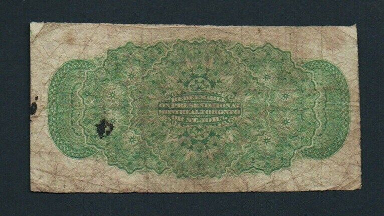 1870 Dominion Of Canada 25 Cents Banknote Rare "B" Series Nice Rare Note!