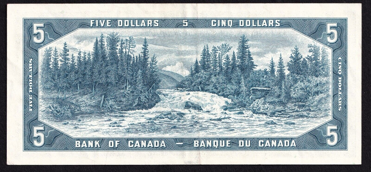 Canada 1954 $5 Five Dollar Banknote Beattie - Rasminsky Nice Colour V/S 2167923