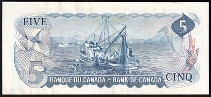 Canada 1972 $5 Five Dollar Banknote Lawson - Bouey SH2529628