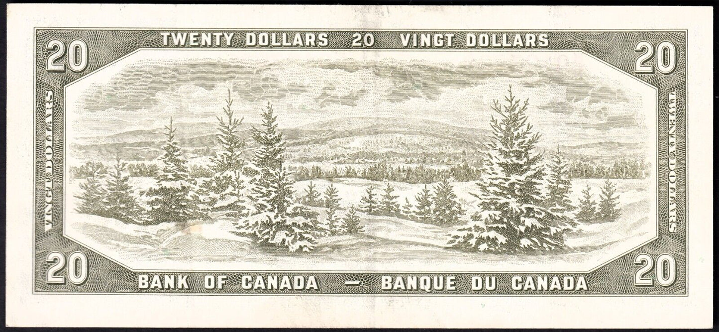 Canada 1954 $20 Twenty Dollar Banknote Beattie - Rasminsky W/E 9125823