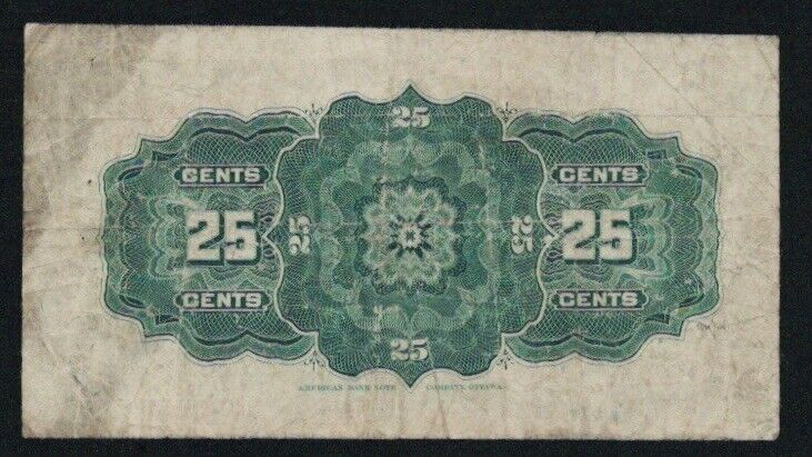 1900 Dominion of Canada 25c Shinplaster Note Boville DC-15b - F/VF