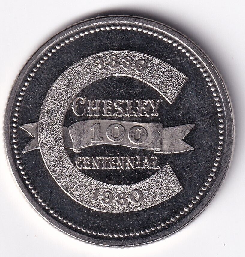 Chesley ONT 1980 Centennial Trade Dollar Great Condition, Good Details !