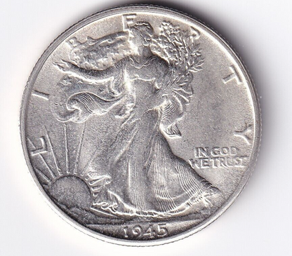 United States 1945-S  .900 Silver Walking Liberty Half Dollar 50 Cent