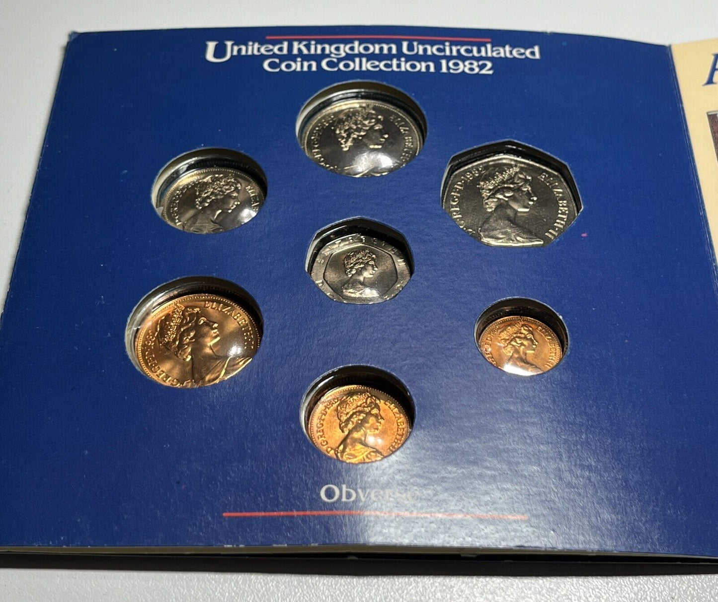 1982 United Kingdom Brilliant Uncirculated Coin Collection in Album