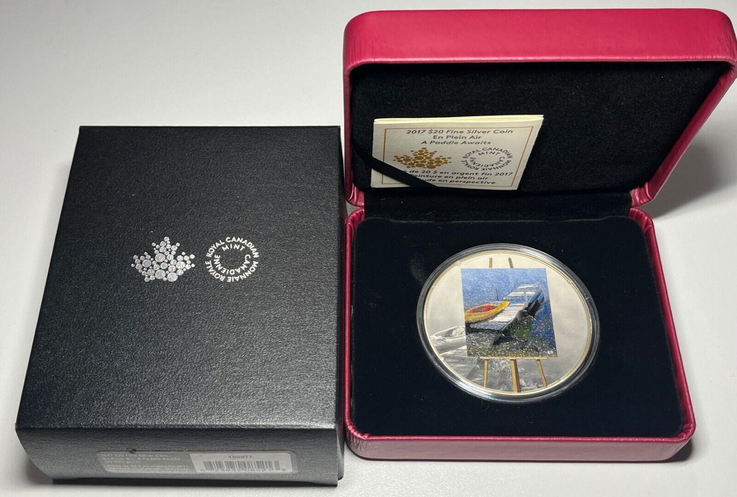 2017 Canada $20 Fine Silver Coin - En Plein Air: A Paddle Awaits - Complete