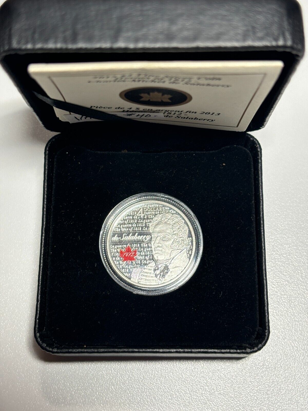 2013 Canada $4 Heroes of 1812 (Charles-Michel De Salaberry) Fine Silver Coin