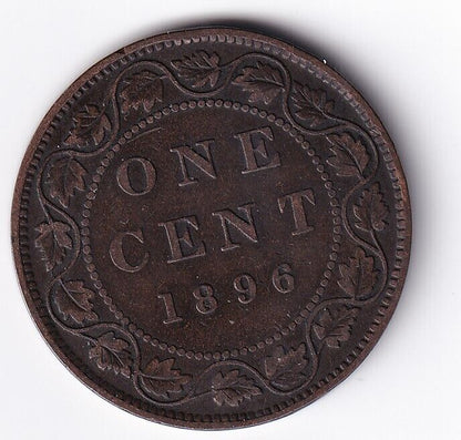 Canada 1896 1c One Large Cent Queen Victoria Fine #1