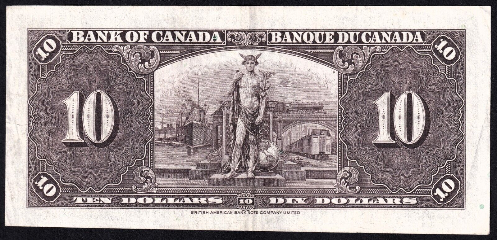 Canada 1937 $10 Ten Dollar Banknote Coyne - Towers H/T 4980536