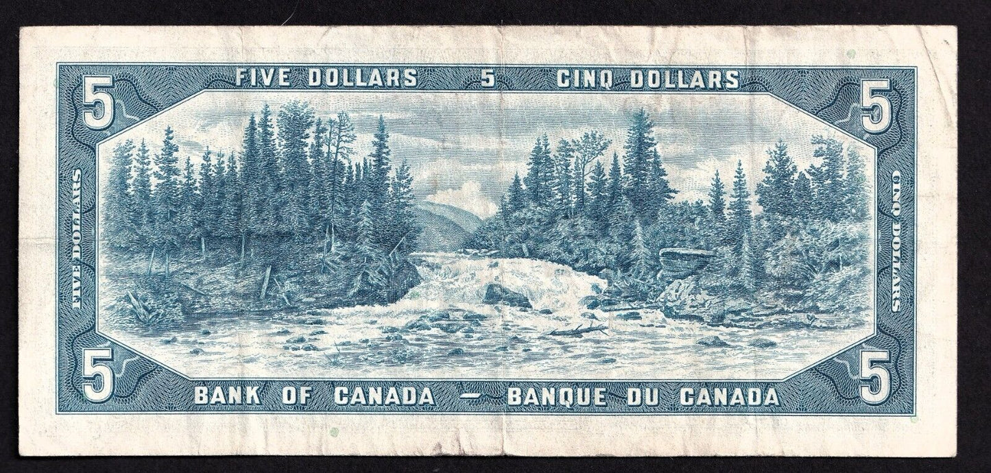 Canada 1954 $5 Five Dollar Replacement Banknote Beattie - Rasminsky *V/S 0141179