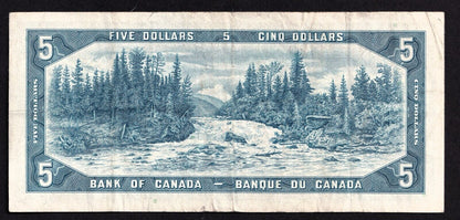 Canada 1954 $5 Five Dollar Replacement Banknote Beattie - Rasminsky *V/S 0141179