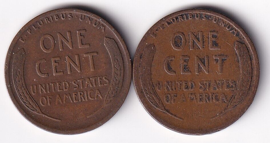 United States 1916 Wheat Pennys Mint Marks D and S Denver Philadelphia Lot Of 2