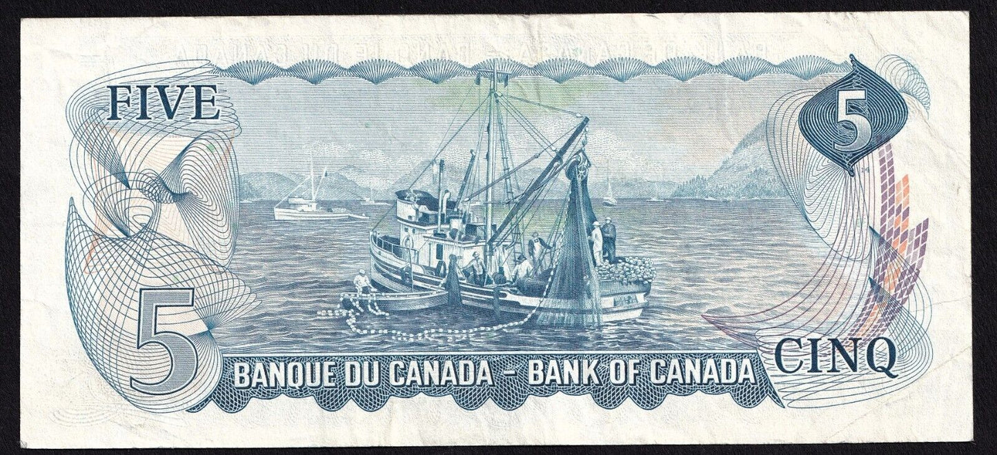 Canada 1972 $5 Five Dollar Banknote Lawson - Bouey Replacement *SB Below 1.6M