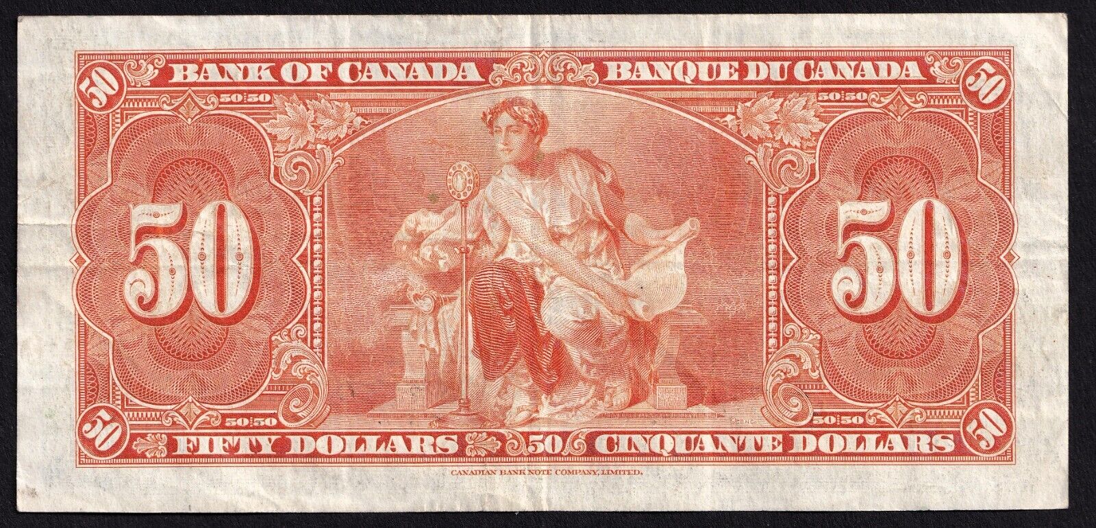 Canada 1937 $50 Fifty Dollar Banknote Gordon - Towers B/H 33459175