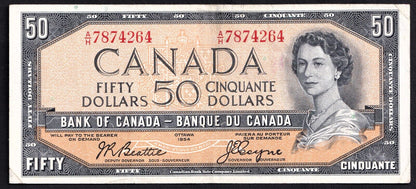 Canada 1954 $50 Fifty Dollar Banknote Beattie - Coyne A/H 7874264