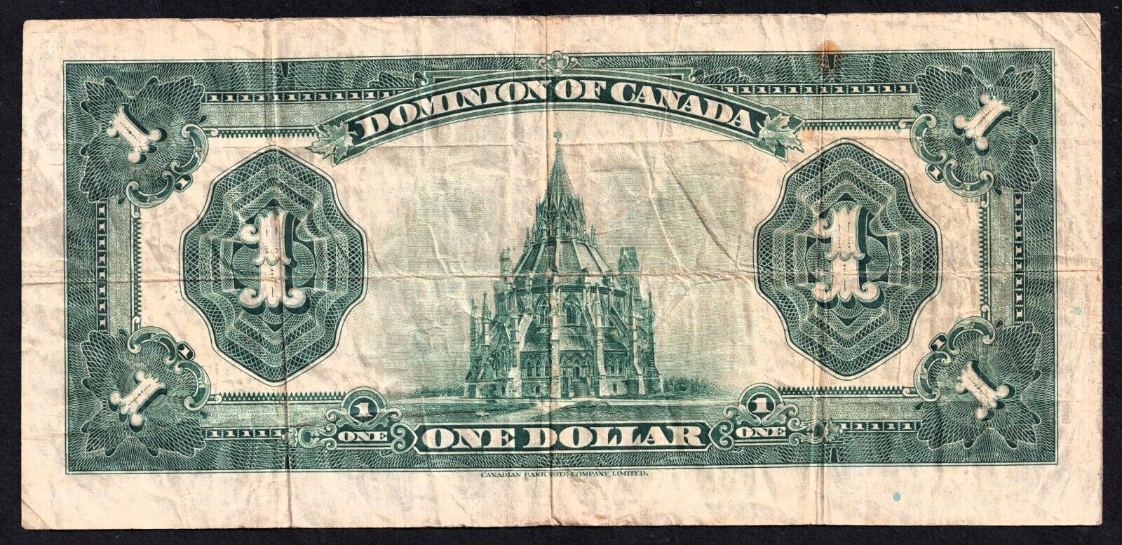 Dominion Of Canada 1923 $1 One Dollar Banknote Campbell - Clark Black Seal