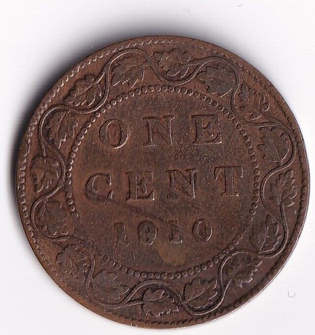 Canada 1910 1 Cent One Large Cent Coin King Edward Nice Details