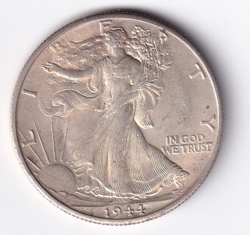 United States 1944-D  .900 Silver Walking Liberty Half Dollar 50 Cent