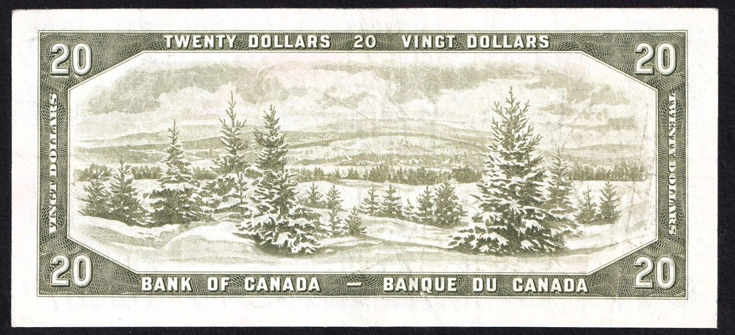 Canada 1954 $20 Twenty Dollar Devils Face Banknote Coyne - Towers B/E 0210241