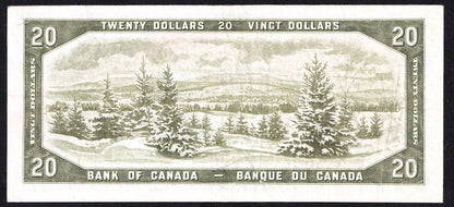 Canada 1954 $20 Twenty Dollar Devils Face Banknote Coyne - Towers B/E 0210241