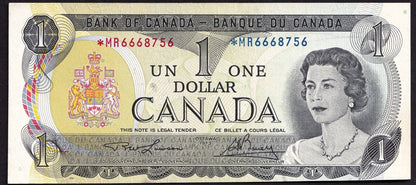 Canada 1973 $1 One Dollar Replacement Banknote Lawson - Bouey *MR 6668756