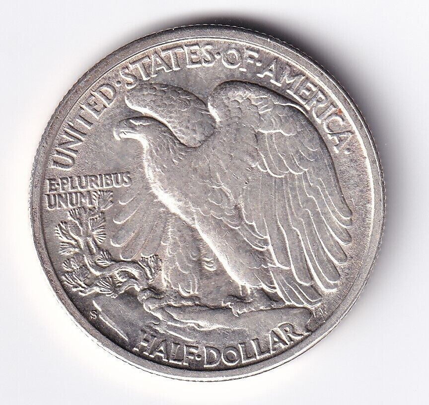 United States 1944-S  .900 Silver Walking Liberty Half Dollar 50 Cent