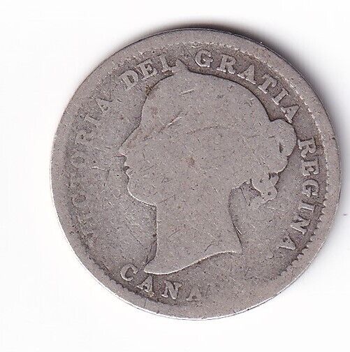 Canada 1900 10c Ten Cents Queen Victoria  .925 Silver