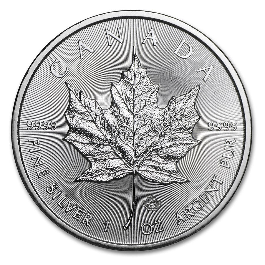 Canadian Silver Maple Leaf One Random Date .9999 Fine Silver 1 Oz Round