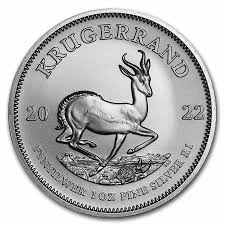 1 oz Silver Krugerrand – .999 Fine Silver Coin – South Africa (Random Year)