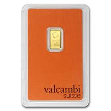 1 g Valcambi Gold Bar – .9999 Fine Gold – Switzerland