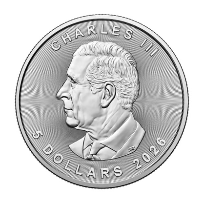 1 oz 2026 Canadian Maple Leaf Silver Coin | Royal Canadian Mint - cscoinsnbanknotes