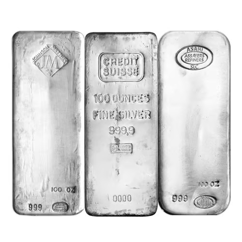 100 oz Pure Assorted Silver Bar - cscoinsnbanknotes