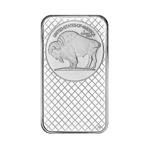 5 oz Buffalo Silver Bar | Silvertowne Mint - cscoinsnbanknotes