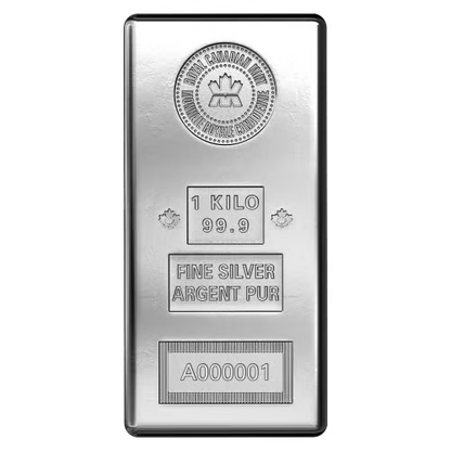 1 kilo Silver Bar | Royal Canadian Mint - cscoinsnbanknotes