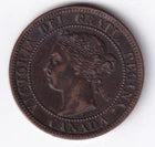 Canada 1899 1c One Large Cent Copper Coin Queen Victoria VF Very Fine #6