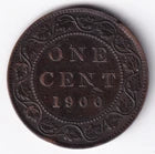 Canada 1900 1c One Large Cent Copper Coin Queen Victoria #5