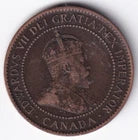 Canada 1902 1c One Large Cent Copper Coin King Edward VII F Fine #4