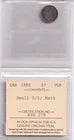 Canada 1885 Five Cent 5c Silver Coin ICCS Graded VG8 Small 5/5 Mark - cscoinsnbanknotes