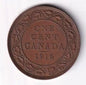 Canada 1916 1c One Large Cent Copper Coin King George V EF Extra Fine