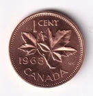 Canada 1963 1c One Small Cent Queen Elizabeth II Hanging "3" MS Mint State #1