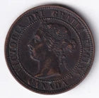 Canada 1900 1c One Large Cent Copper Coin Queen Victoria VF+ Very Fine+ #1