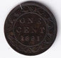 Canada 1891 1c One Large Cent Copper Coin Queen Victoria EF Extra Fine Obv #3 #1