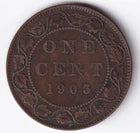 Canada 1903 1c One Large Cent Copper Coin King Edward VII VG Very Good #4